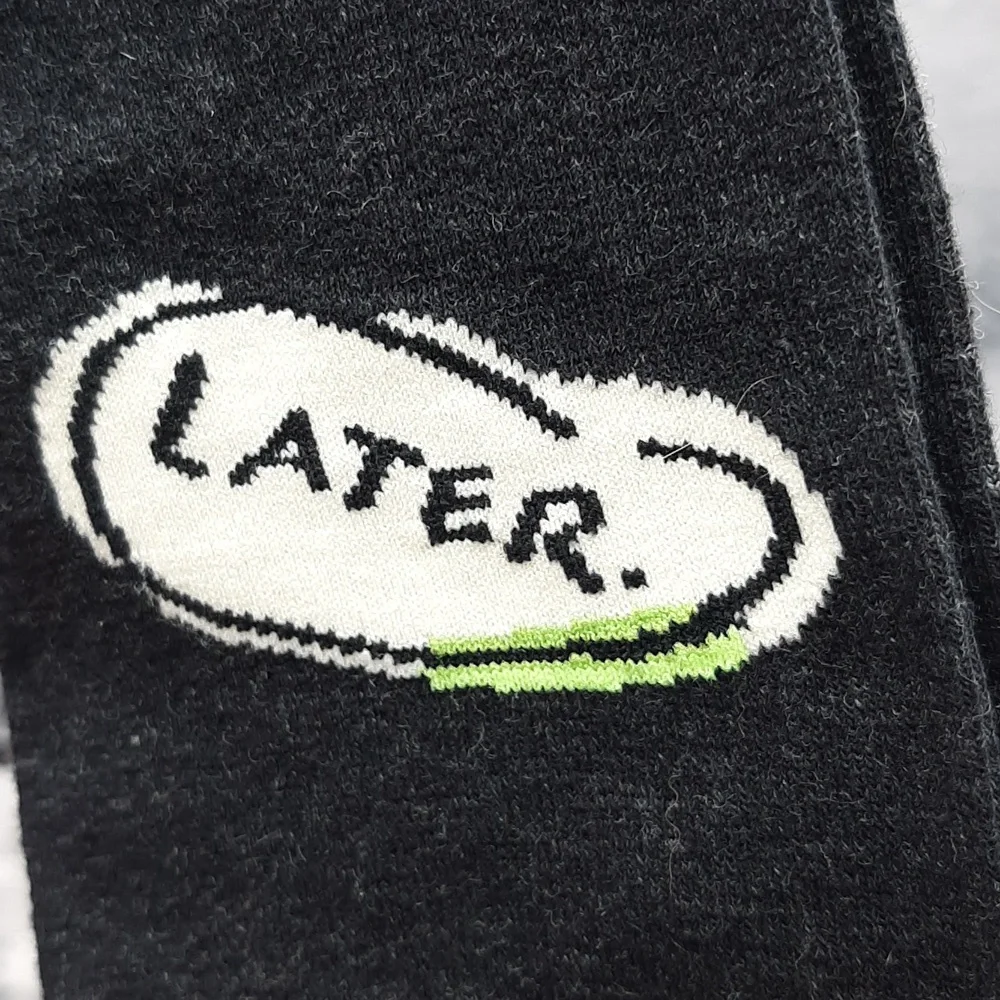 Men's Blue Q Socks With Funny Print
